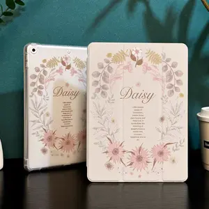 Flowers and plants  iPad Case with Pencil Holder for All Models, Slim Lightweight Shockproof Protective Cover for iPad 7/8/9/10th Gen, iPad Air 2/3/4/5, iPad Pro 9.7/10.5/11/12.9 inch, Soft Anti-Scratch Tablet Case