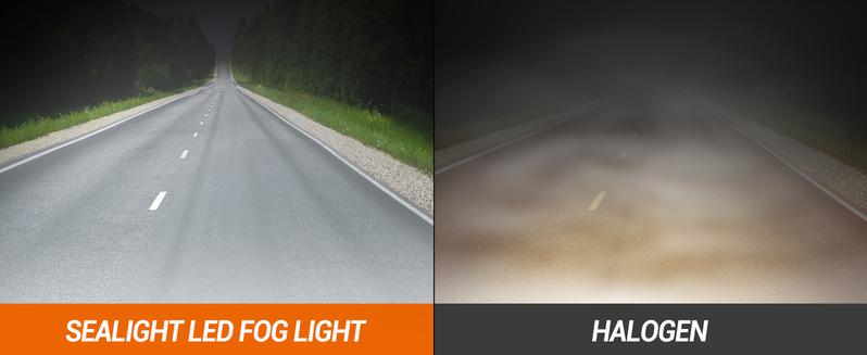 SEALIGHT H10/9145/9140 LED Fog Light Bulbs, 6000K Xenon White, 27 SMD Chips, 360-degree Illumination, Non-polarity, Pack of 2