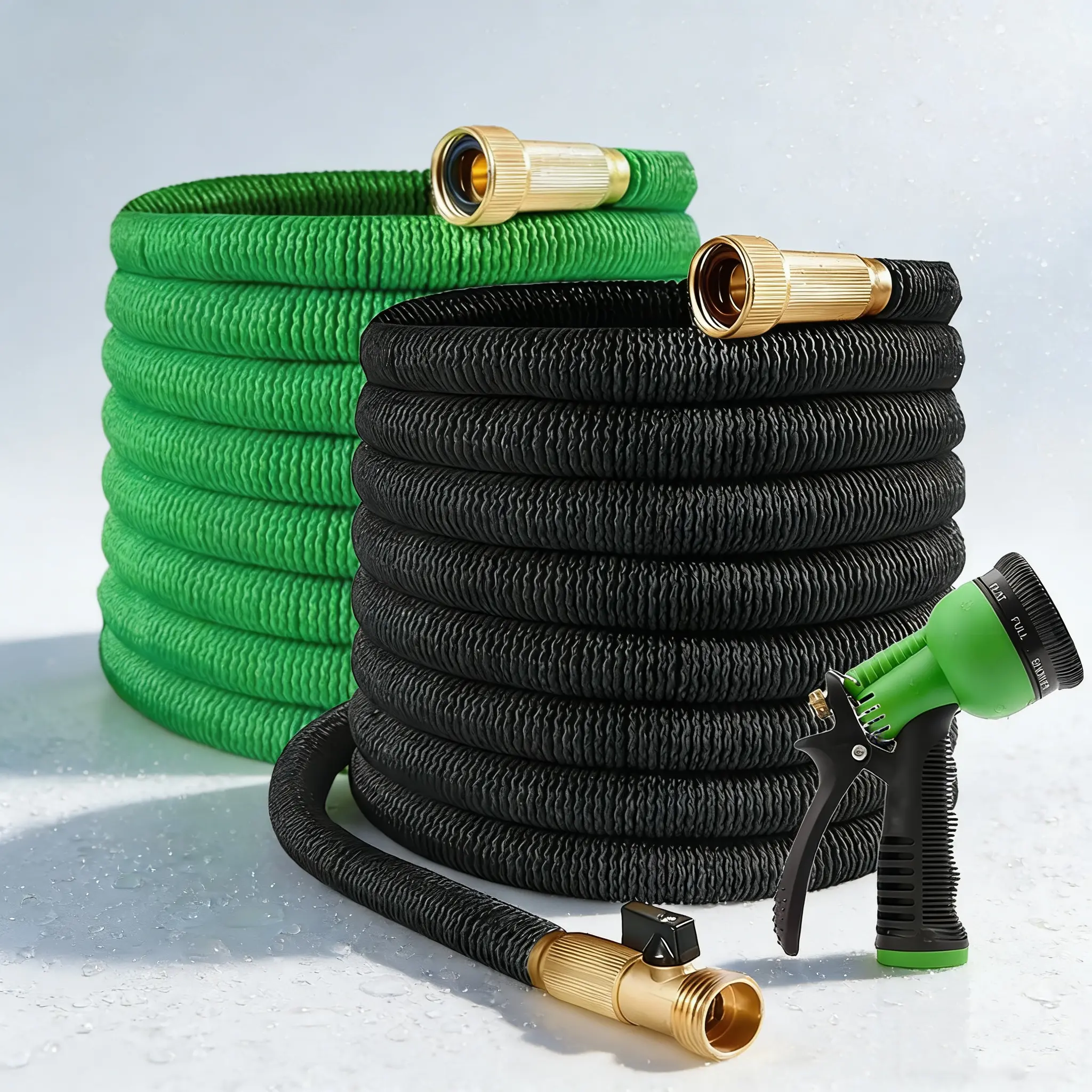 50/75FT 4X Stronger Deluxe Heavy Duty Expandable Flexible Garden Water Hose for Gardening & Outdoor Use Strong Construction Versatile, Garden Hose Connector Summervibes fathersdaygift