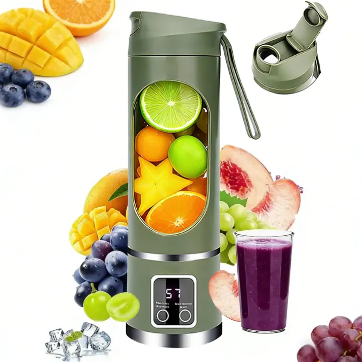 Portable Blender with Leak Proof Tumbler - USB Rechargeable, 350-500 Ml Compact Cup Juicer, Unisex, Powerful Motor, Quiet Design, Quick Assembly, Makes Smoothies, Shakes, Baby Food, Creative Beverages Fast, Travel-Ready (Home Supplies, Party Gift Option)