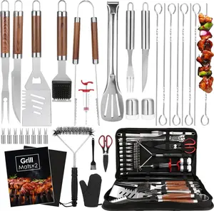 Yoehka 34-Piece Stainless Steel BBQ Grill Tool Set with Carry Bag