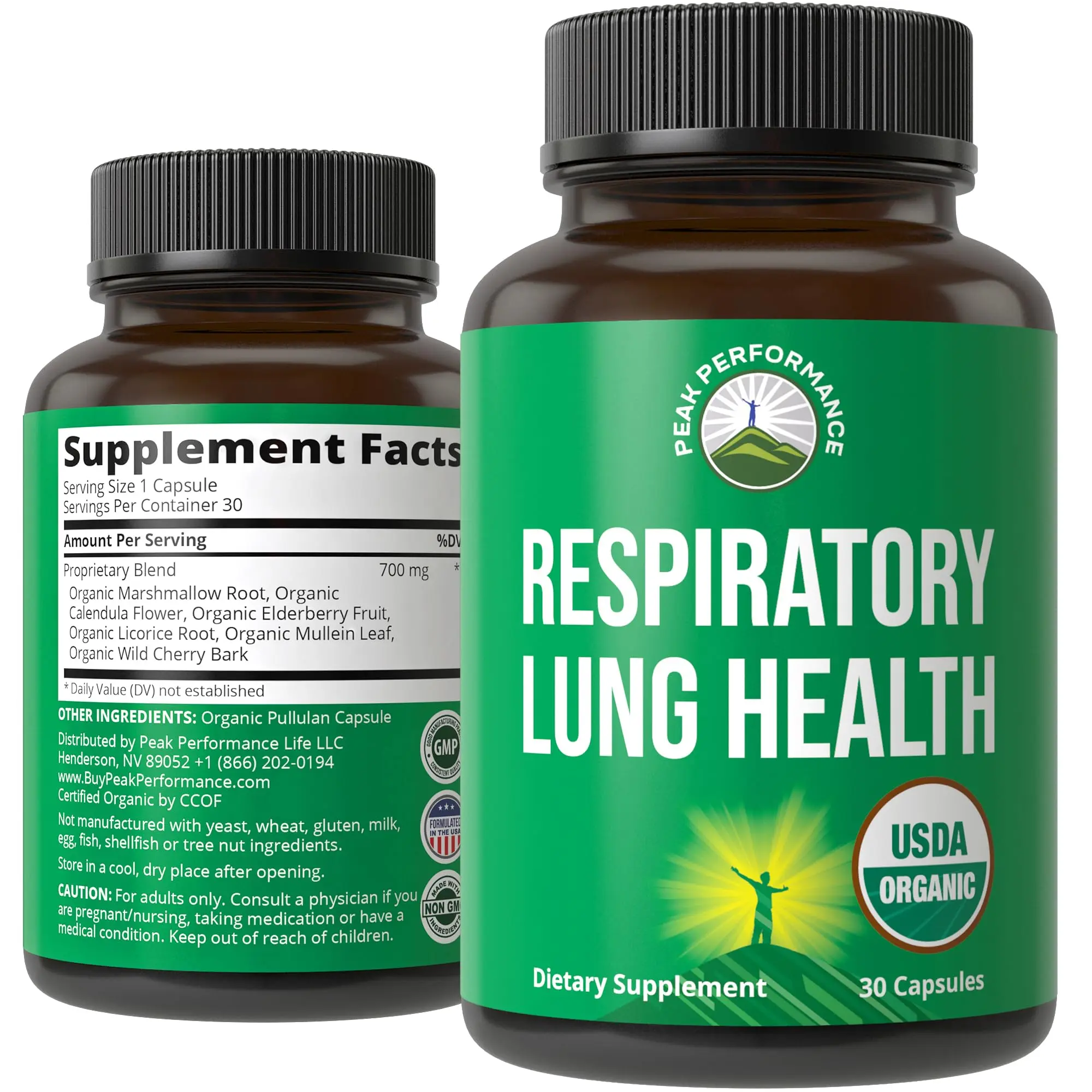 USDA Organic Lung Detox & Cleanse For Better Respiratory Health and Allergies Relief