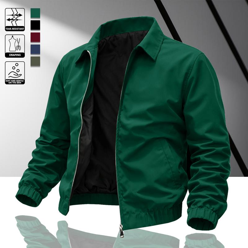 Men's Street Style Trendy Ins Matching Jacket and Coat Casual Turn-down Collar Zipper Jacket, Streetwear, Boyfriend Gift Vintage Jacket Short Zipper Men's Jacket