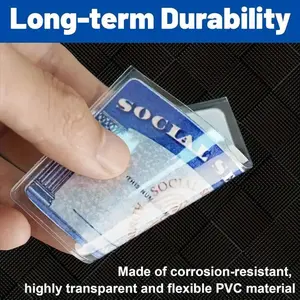 10 Pack 24 Mil Soft Clear Card Sleeves, Waterproof Social Security Card & Medicare Card Protector, ID Debit Credit Card Holder Covers for SSN Card (10) booty band