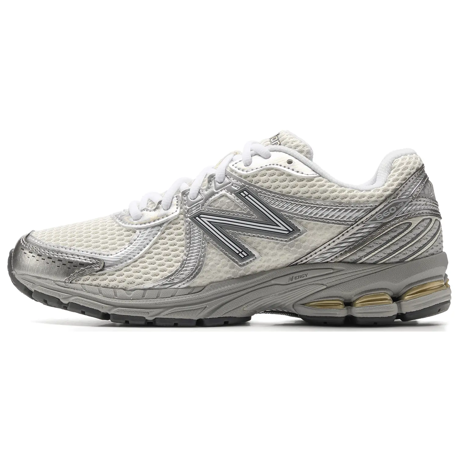 New Balance 860v2 Sports Sneaker - Sea Salt Harbor Grey, Breathable Mesh, Comfortable Fit, Durable Rubber Outsole, for Casual Wear, Daily Wear, Light Training, Roomy Toe Box, True Size, Mesh Upper, Cushioned Sole, Sleek Design