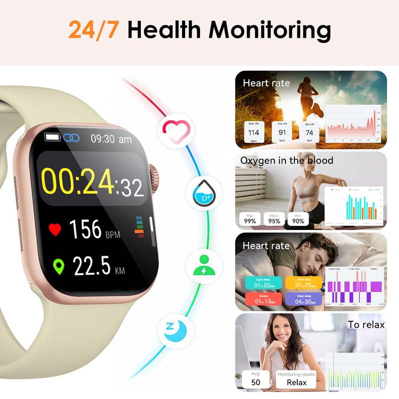 PINTEEK Smartwatch A10PRO/AM08 IP68 Waterproof AMOLED Display ChatGPT Bluetooth Calling 150+ Sports Modes Heart Rate SpO2 Sleep Monitoring Unisex Gift for Man