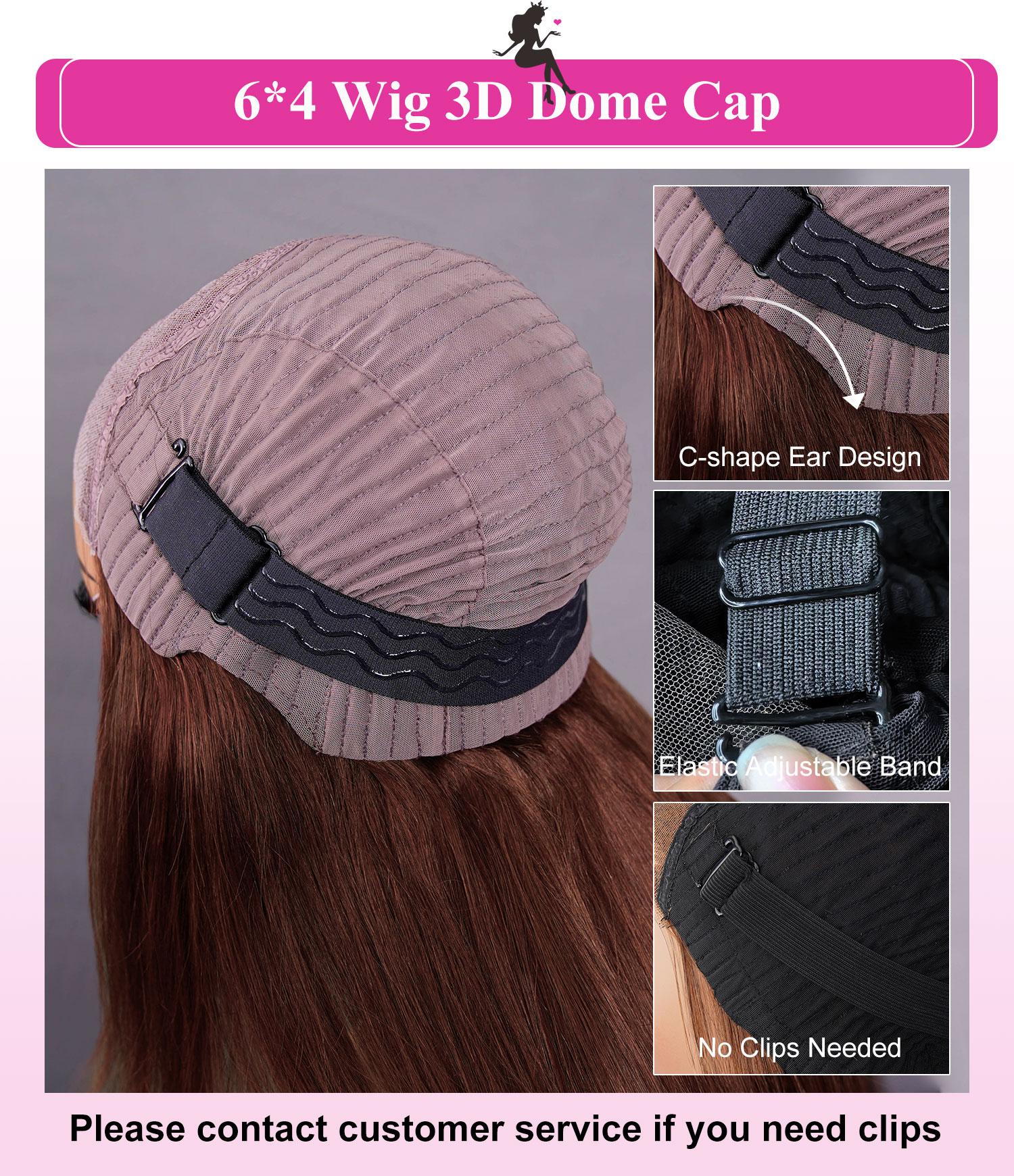 Reddish Brown Body Wave 6*4 Wear Go Wig 180% Density Pre Plucked Pre Cut Lace Closure Wig Glueless Colored Human Hair Wig BGMgirl Hair TikTokShopBlackFriday