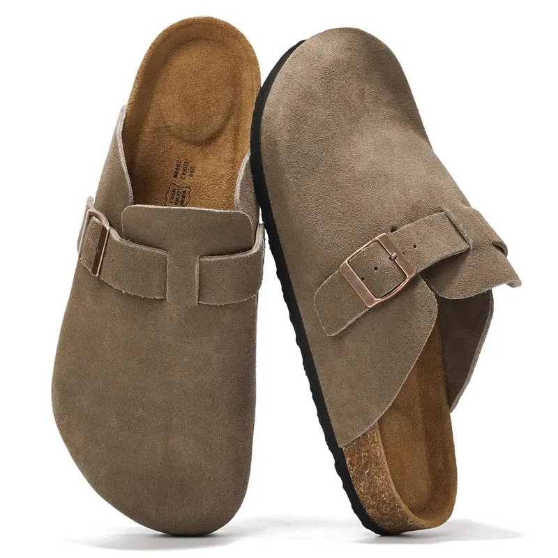 Project Cloud Men's Genuine Full Grain Leather Clogs | Sweat-Resistant Casual Walking Footwear for Men | Memory Foam, Water-Resistant, Non-Slip – Brooklyn