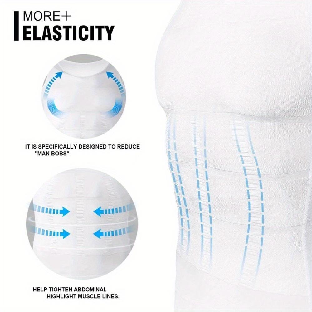 Mens Body Shaper Vest, Gynecomastia Compression Shirts, Tummy Control Undershirts Compression Shirt Men Shapewear Body Shaper Vest Compression Tank Top Undershirt