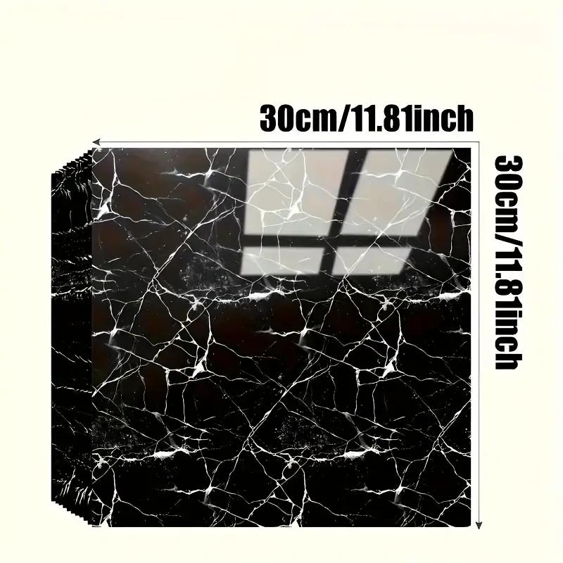 10/20Pcs Self-Adhesive Glossy Marble Sheets - Peel & Stick Waterproof PVC Ceramic Layers Suitable Backsplash, Bathroom, Living Room Walls - Installation,Modern Marble Patterns (UV Printed)11.8*11.8inch