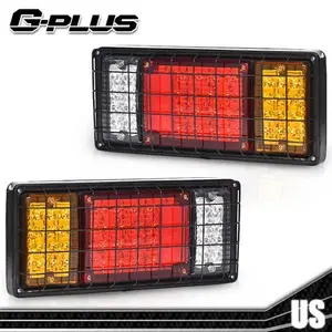 2PCS LED Truck Trailer Tail Lights Tail Turn Signal Brake Light Running Reverse