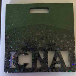 Black Holographic and Sage Green Horizontal Badge Buddy