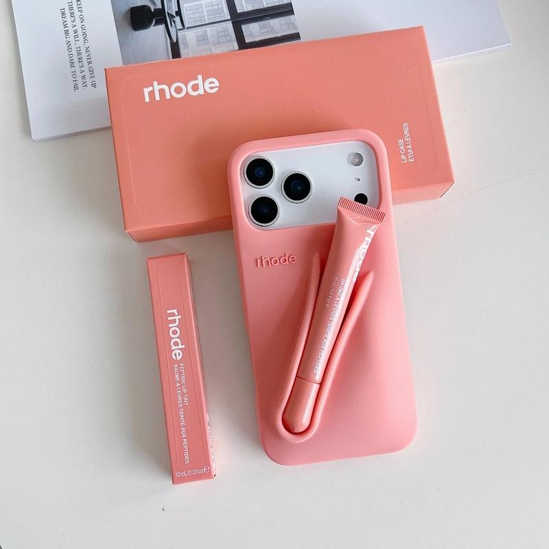RHODE Minimalist Silicone iPhone Case with Lip Treatment Holder 11 12 13 14 15 16 17 ProMax