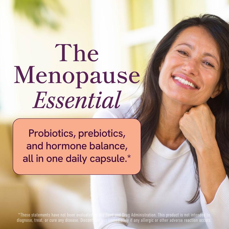SM Nutrition Menopause Support with Prebiotics & Probiotics for Women 50 Billion CFU DIM & Black Cohosh for Hormone Balance Hot Flashes Night Sweats Triple Action Complex