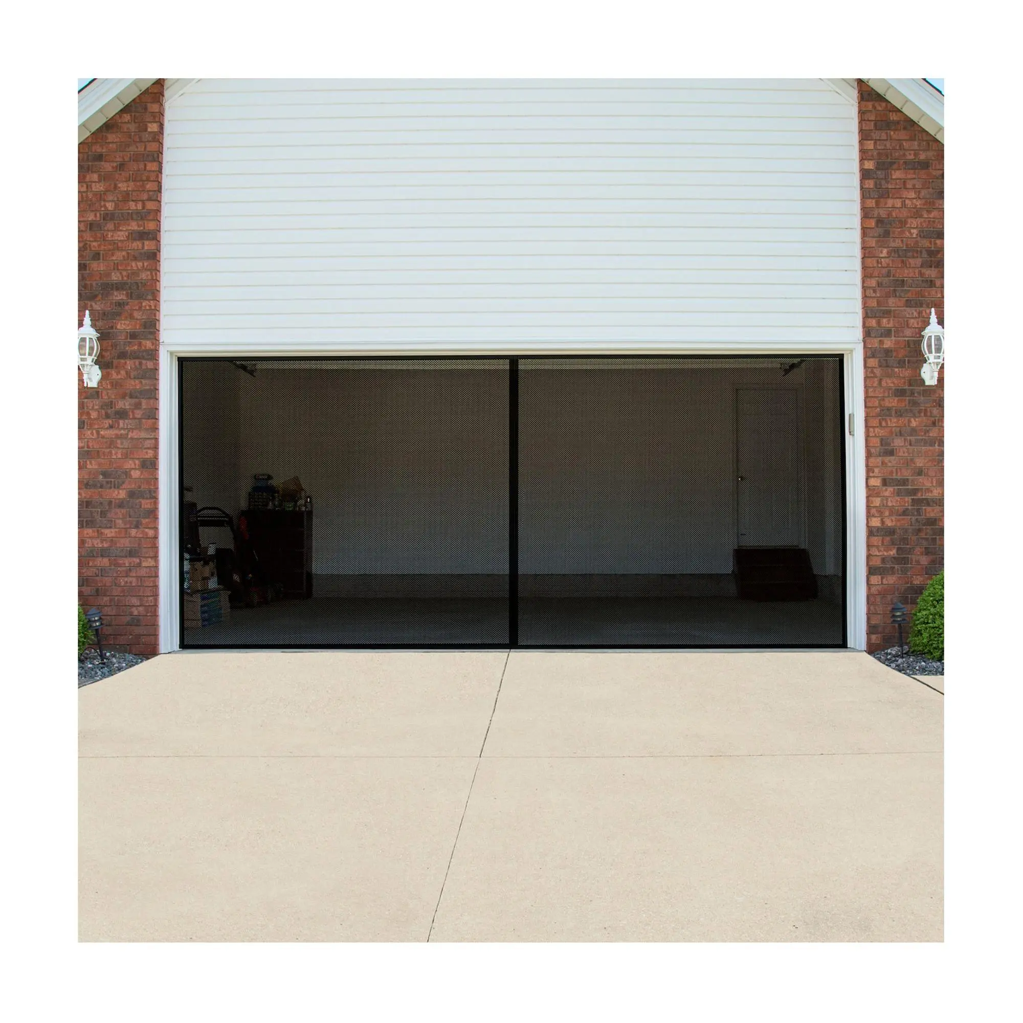 Pure Garden Magnetic Mesh Fiberglass Garage Screen Door