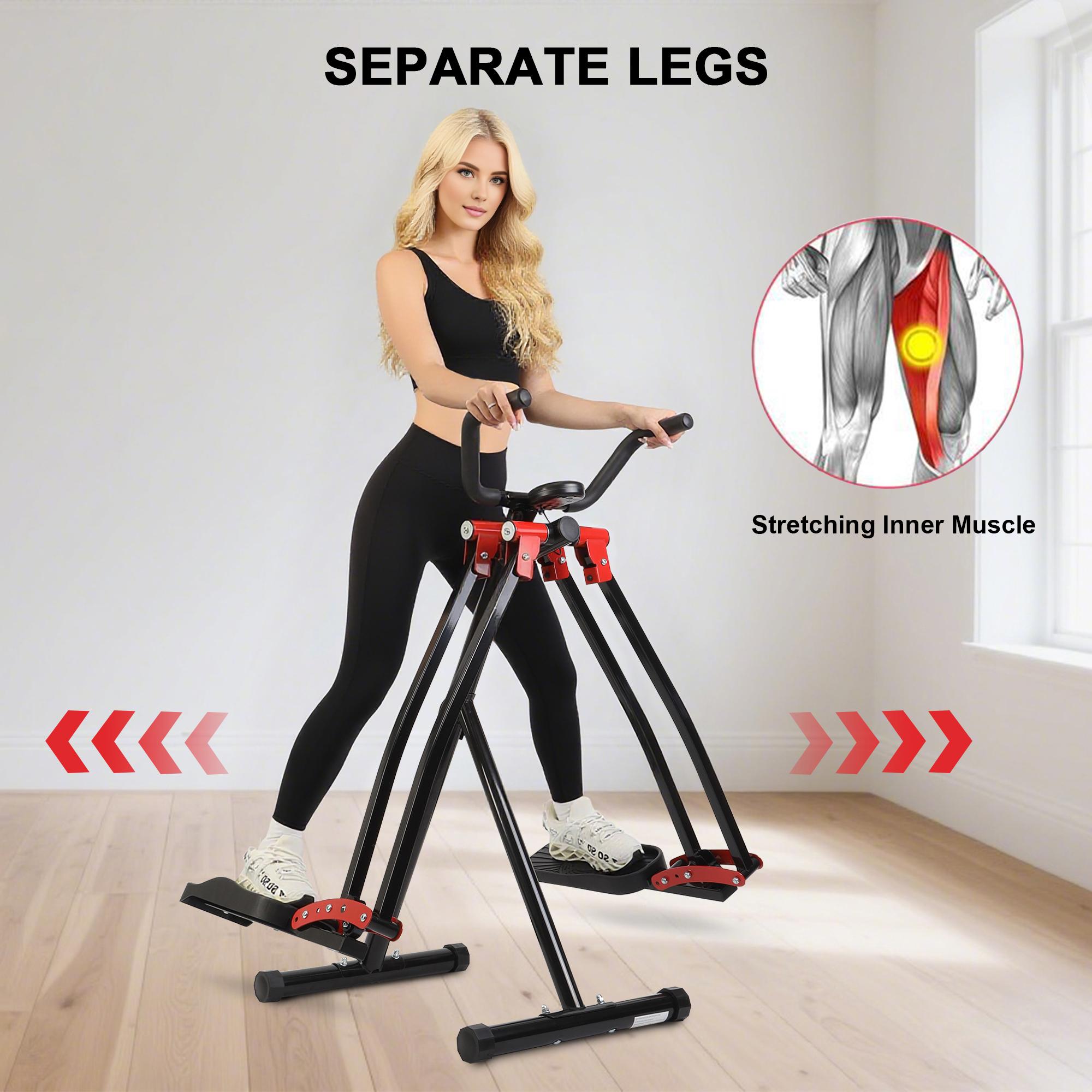 Air Walker Cross Trainer Glider - Home Gym Fitness Exercise Machine with LCD, Supports Up to 350 LBS, Ideal for Cardio Workouts