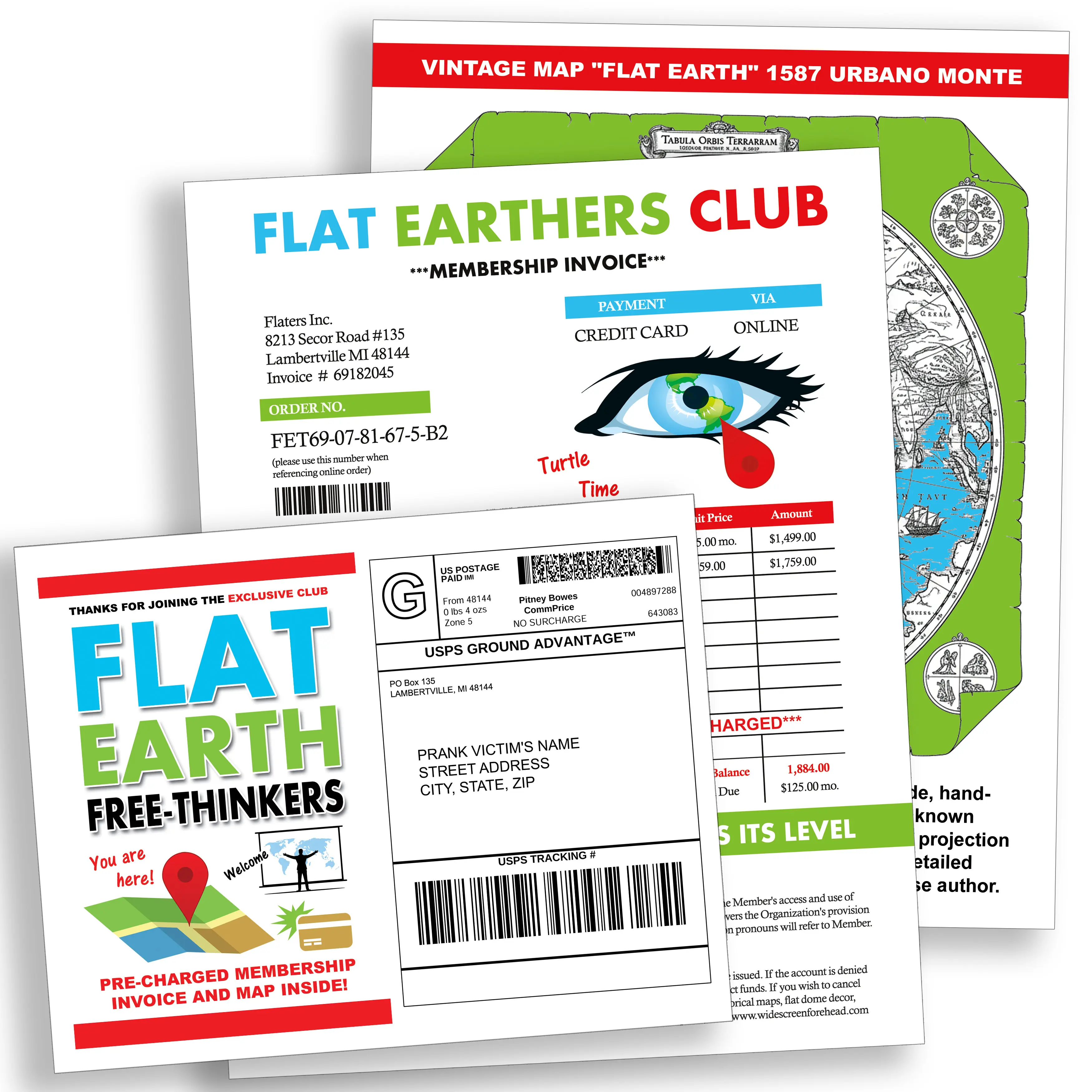 Flat Earth Prank Mailer Joke Gag Sent 100% Anonymously!