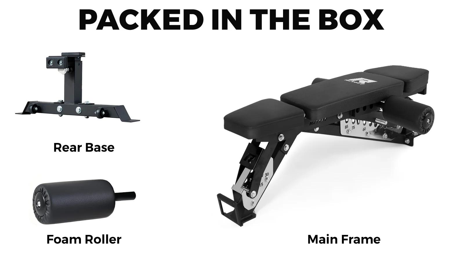 RitFit GATOR 1600LB 3-Section Adjustable Weight Bench(Black/Red)