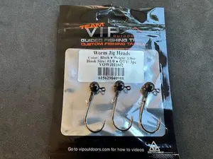 VIP Outdoors Worm Jig Heads 3PK
