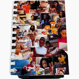 Bookish Reading Journal 'Leave Them on Read' 5x7 + Sticker Sheet – Thick Cardstock for Reviews & Book Tracking