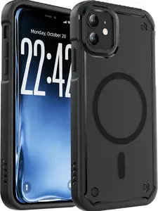 ORETECH Magnetic for iPhone 11 Case (Compatible with MagSafe)(25 FT Drop Protection) Full Body Protection Matte Dual-Layer Shockproof iPhone 11 Phone Case - Black