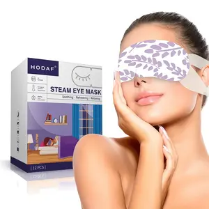 Lavender Chamomile Sleep Steam Eye Masks 12 Pack Natural Relaxation Aid Soothing Refreshing for Better Rest with Aromatherapy & Self-Heating Technology Calming Evening Scent