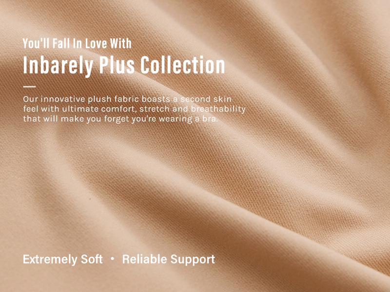 INLYRIC Women's Inbarely Plus Balconette Bra - Lightly Padded Underwire Sexy Tshirt Demi Bras Supportive Soft Fabric Adjustable Straps