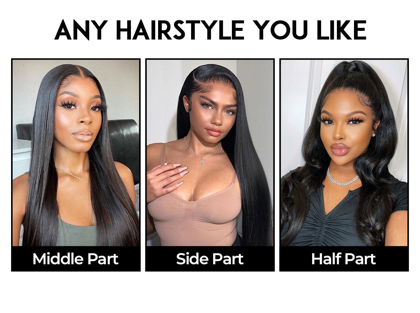 OQ HAIR Face-Framing Layered Cut Body Wave Wig M Cap 9x6 Wear Go Glueless Wig Human Hair Plucked With Natural Hairline #TikTokShopBlackFriday