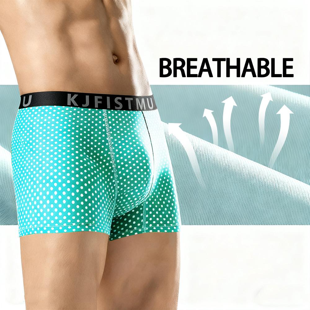 KJFISTMU 10-Piece Men's Boxer Briefs Swim Trunks - Invisible Low-Waist Soft Boxer Briefs, Suitable for Gym, Cycling, and Beach Wear - Comfortable and Breathable