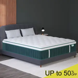 Mattress 12"14" Gel Memory Foam Hybrid Pocket Spring Twin Full Queen King Mattress In A Box, Euro Top Medium Firm for Back & Lumbar Support, Individual Pocket Spring for Motion Isolation Pressure Relief
