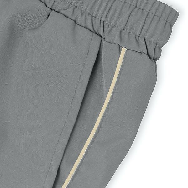 Men's Loose Fit Gray Sweatpants with Side Stripes Gold Accents Comfortable Design Sports Casual Style Bottoms for Gym Wear - High Waisted Athletic