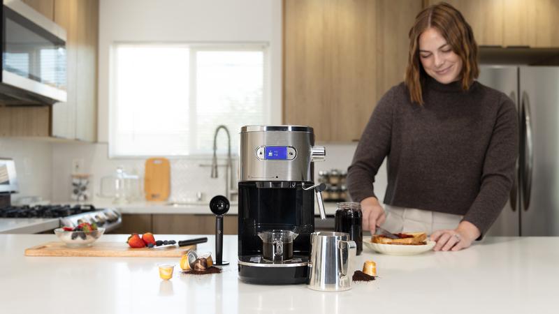 Kismile Espresso Machine with 20-Bar Pump Pressure & Smart Pre-Soak Brewing System for Barista-Quality Coffee