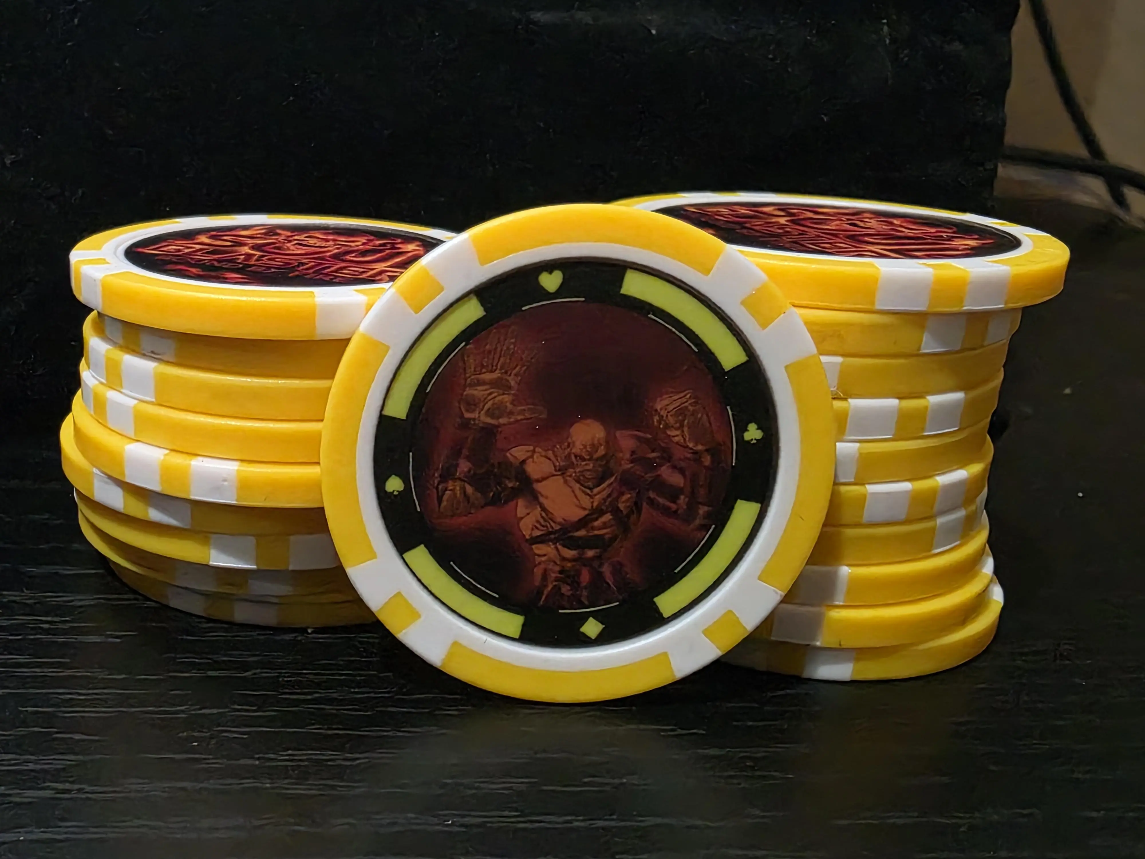 Collectible Premium Poker Chips Soul Blaster Comic Book theme (Set of 4 chips) Betting Outlaw