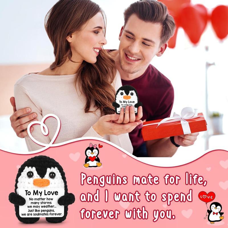 Gifts for Him Her Boyfriend Girlfriend, To My Love Handmade Crochet Penguin Present, Wedding Anniversary Birthday Gift for Women Men, Romantic I Love You Gift for Couples Wife Husband Christmas valentines day gifts Gifts for Him Her Boyfriend Girlfriend, To My Love Handmade Crochet Penguin Present, Wedding Anniversary Birthday Gift for Women Men, Romantic I Love You Gift for Couples Wife Husband Christmas valentines day gifts