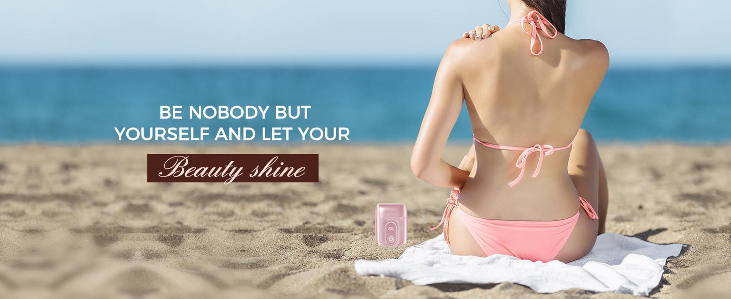 Akunbem Mini Electric Shaver for Women, Waterproof & Comfortable One-Button Long Lasting for Travel & Daily Use, 2025 New Beard Shaver