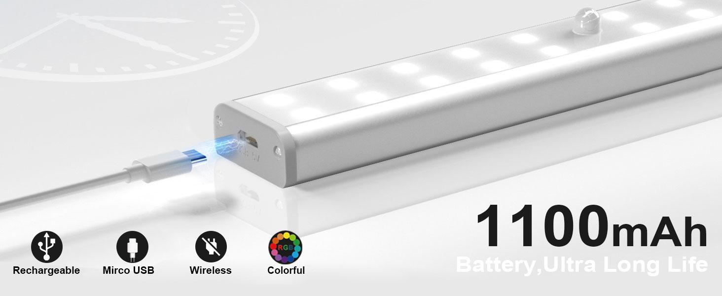 Diomart Under-Cabinet Lighting, Dimmable RGB Stripe 48 LED Stripes with Remote - 15 Color-Changing Nightlight for Home-Shelf, Kitchen, and Pantry. Colorful Backlight