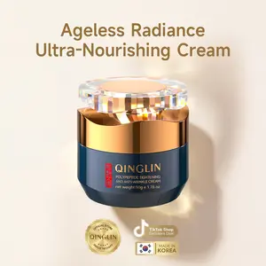 QINGLIN Ageless Radiance Ultra-Nourishing Cream （50g） / Collagen, Niacinamide, Centella Asiatica, Hyaluronic Acid, Polypeptides, Snow Mushroom Extract / Wrinkles, Dark Spots, Skincare Hydrating Daily Moisturizer Moisture Hydrate