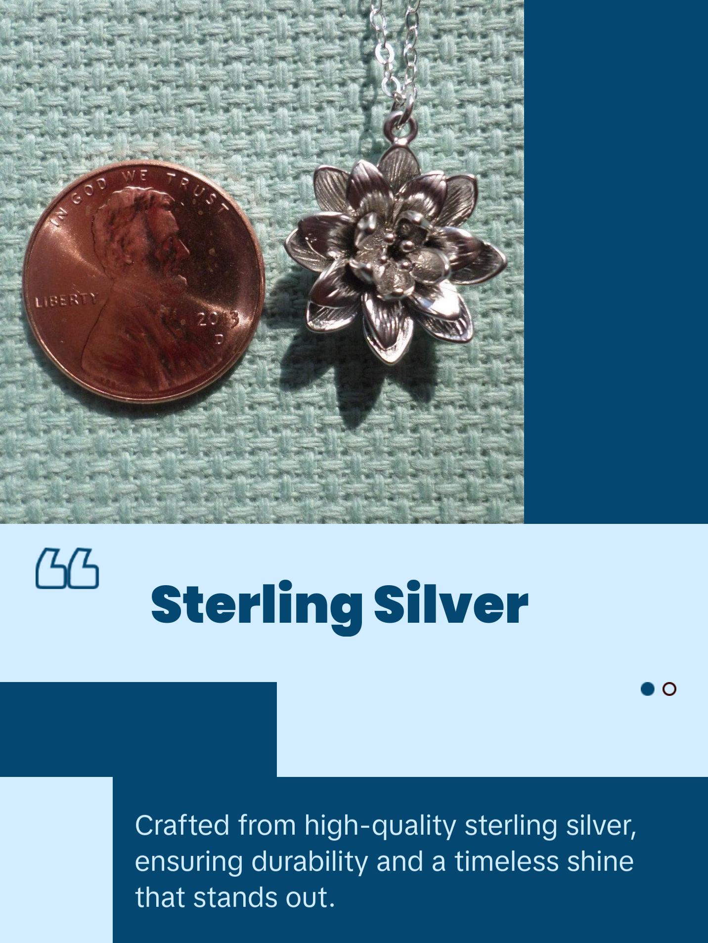 Chrysanthemum Necklace, Dahlia Necklace - Flower Necklace - Sterling Silver Necklace - Christmas Gift - Bridesmaid Gifts - Bridal