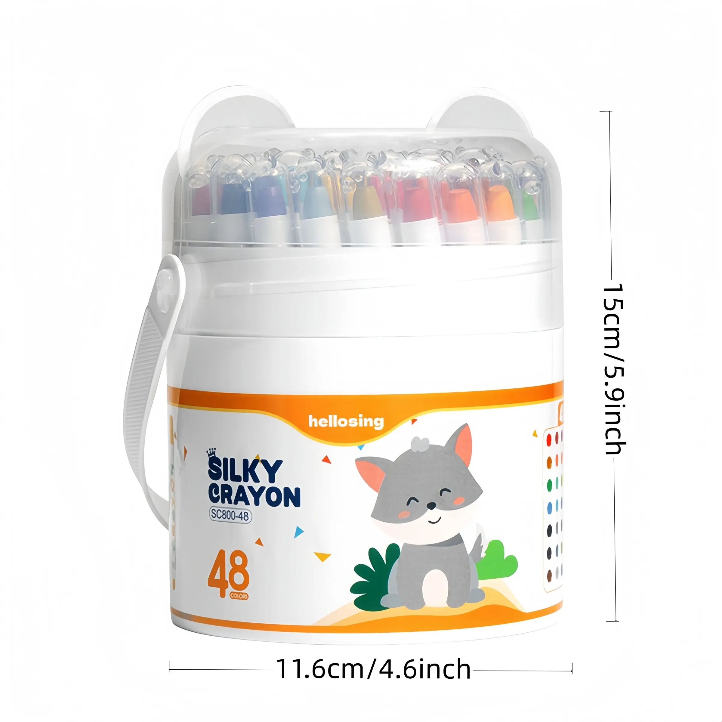 Jumbo Silky Crayons for Toddlers 2-5 , erasable bulk crayons with holder, good quality to easy Grip Twistable, Non-Toxic Washable, Kids Crayons for Ages 2-4 4-8,  No Mess,48 colors options, Kids Art Supplies, Birthday Gifts Children's Day