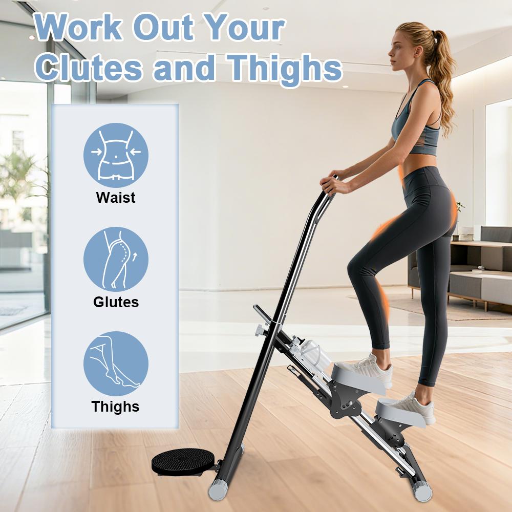 OVER SELF Stair Stepper with Handlebar for Full-Body Workout Compact Cardio Climber Exercise  for Home Gym Full Body Workout 220lbs Weight Capacity