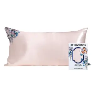 Bridgerton x Kitsch Satin Pillowcase in Wisteria - King