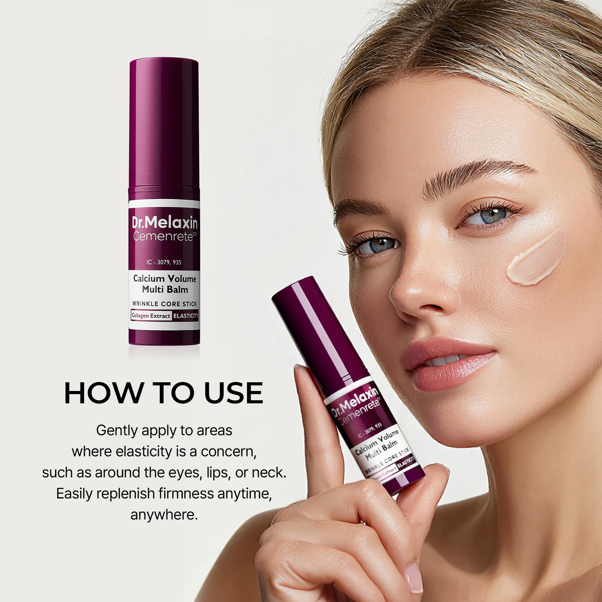 [Dr.Melaxin Official] Calcium Volume Multi Balm+Eye Patch 60ea Korean Skin Care Cosmetics with Collagen Extract Elasticity Eye Shiel dSkin Repair