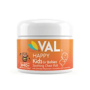 Soothing Chest Rub for Babies +3 months – Gentle Eucalyptus & Lavender Balm |1.5 oz | VAL Happy Kids