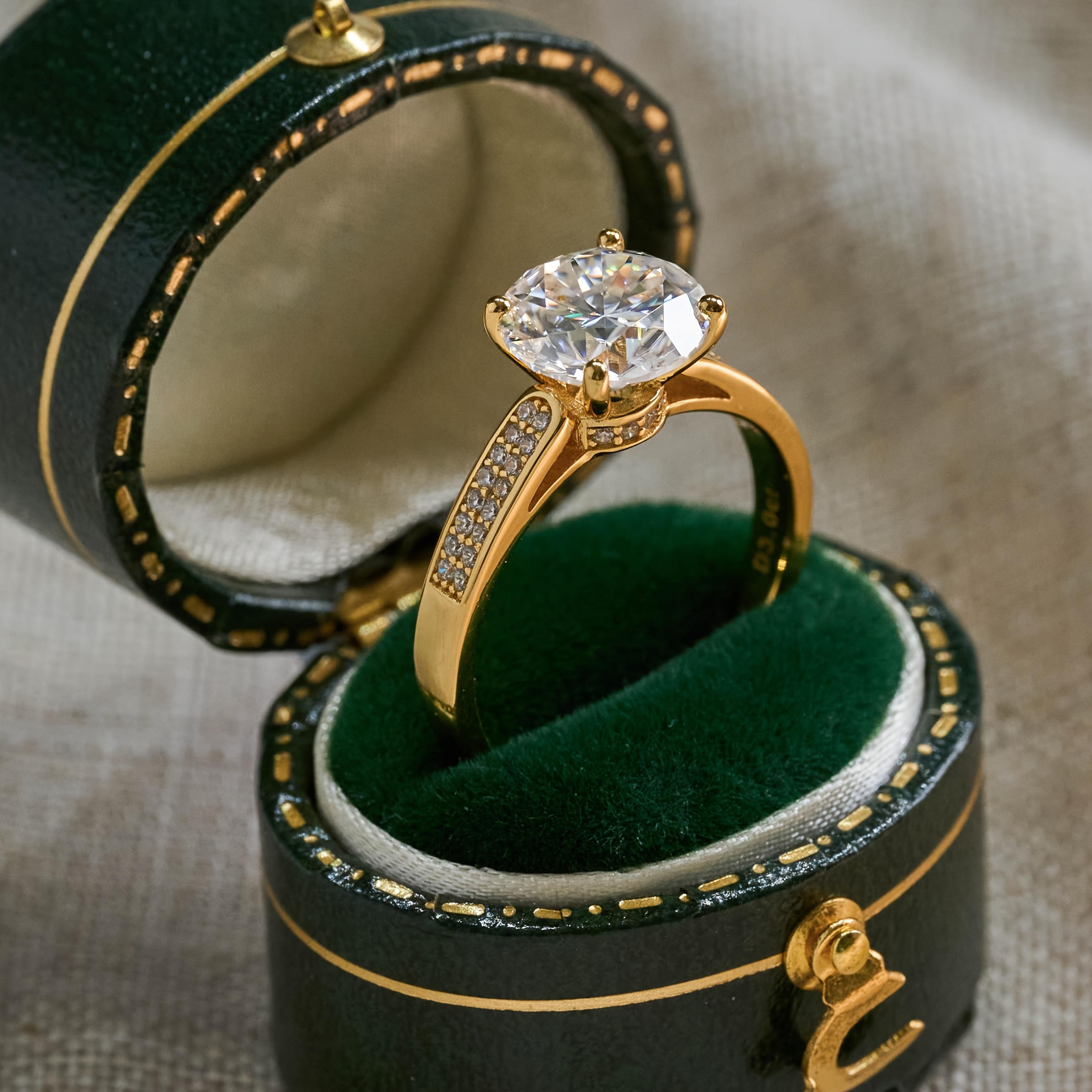 【#M204】 (Lucy) 925 Sterling Silver Synthetic Moissanite rings