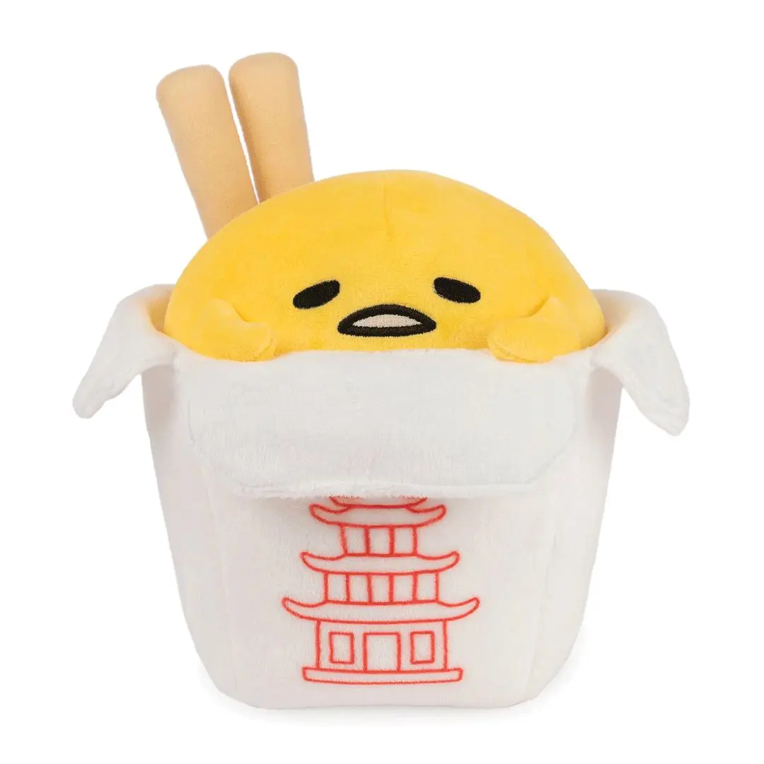 GUND Sanrio Gudetama Takeout Container Collectibles Cartoon Plush Toy, 9.5" Tall, Polyester Material, Hand Washable Plushie, Cartoon Plushies