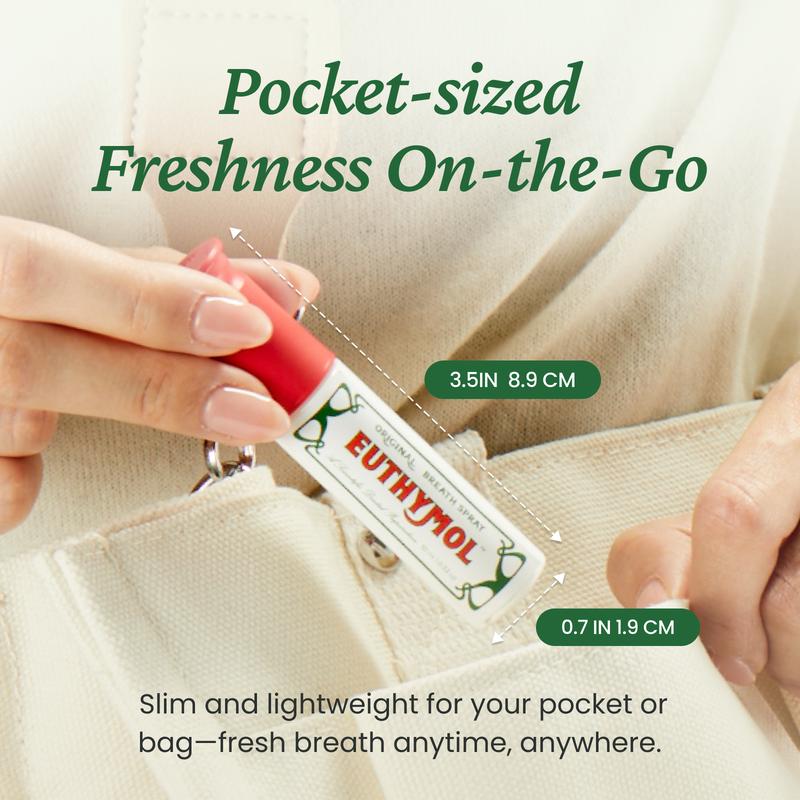 Euthymol Mouth Breath Spray (10ml) - Long Lasting Fresh Breath Oral Spray for Oral Hygiene l Removes Bad Breath & Helps Reduce Plaque l  Korean Oral Care