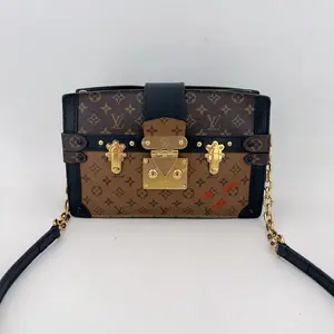 Pre-owned Louis Vuitton lesther Crossbody Bags pre owend Monogram Canvas Trunk Clutch Reverse Bag