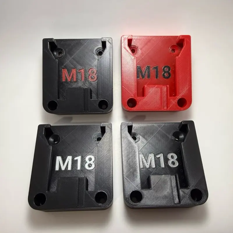 Milwaukee M18 Battery Mount / Holder - Secure All Sizes  - Multiple Color Options Available