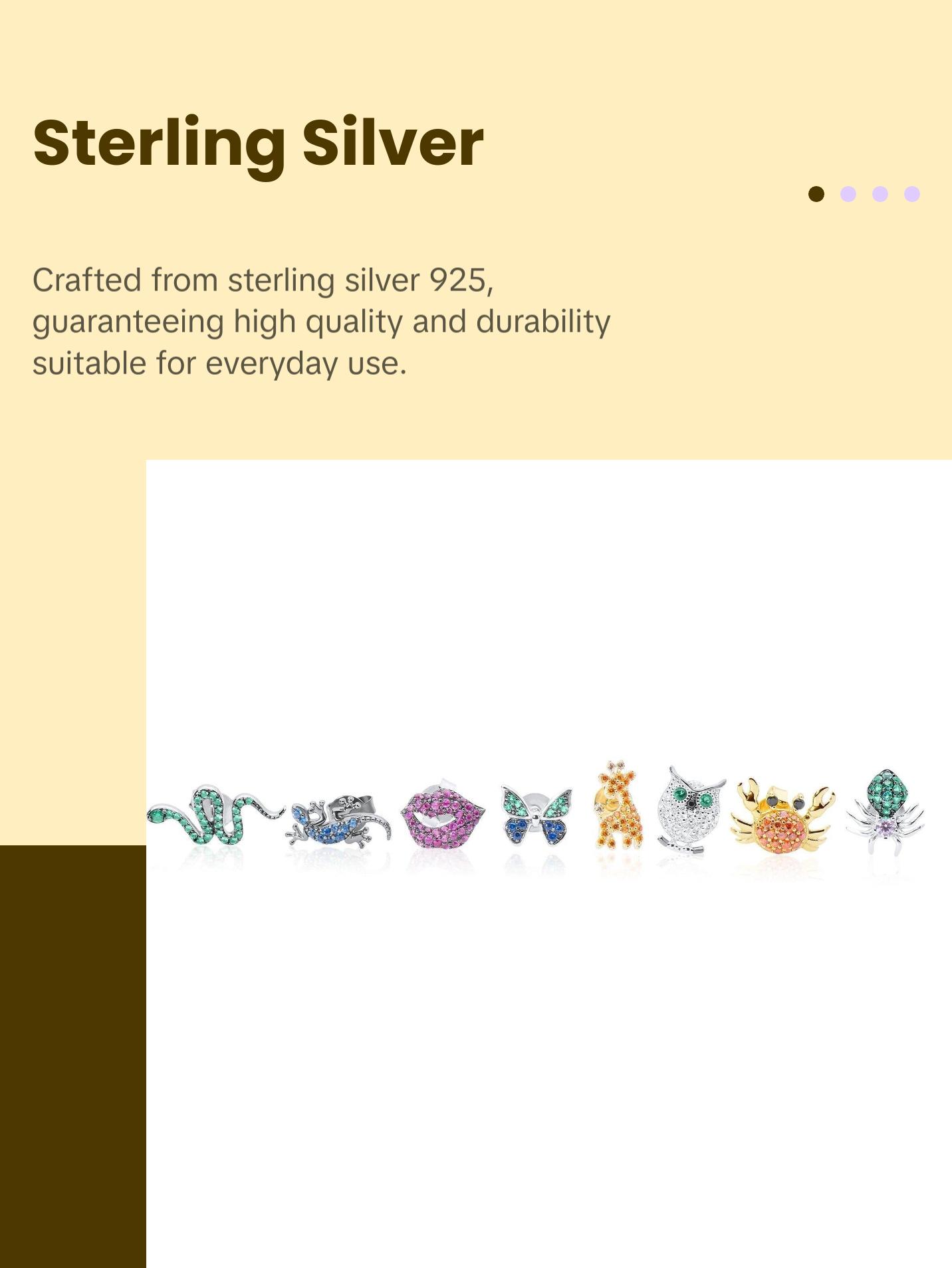 Sterling Silver Crab Earrings