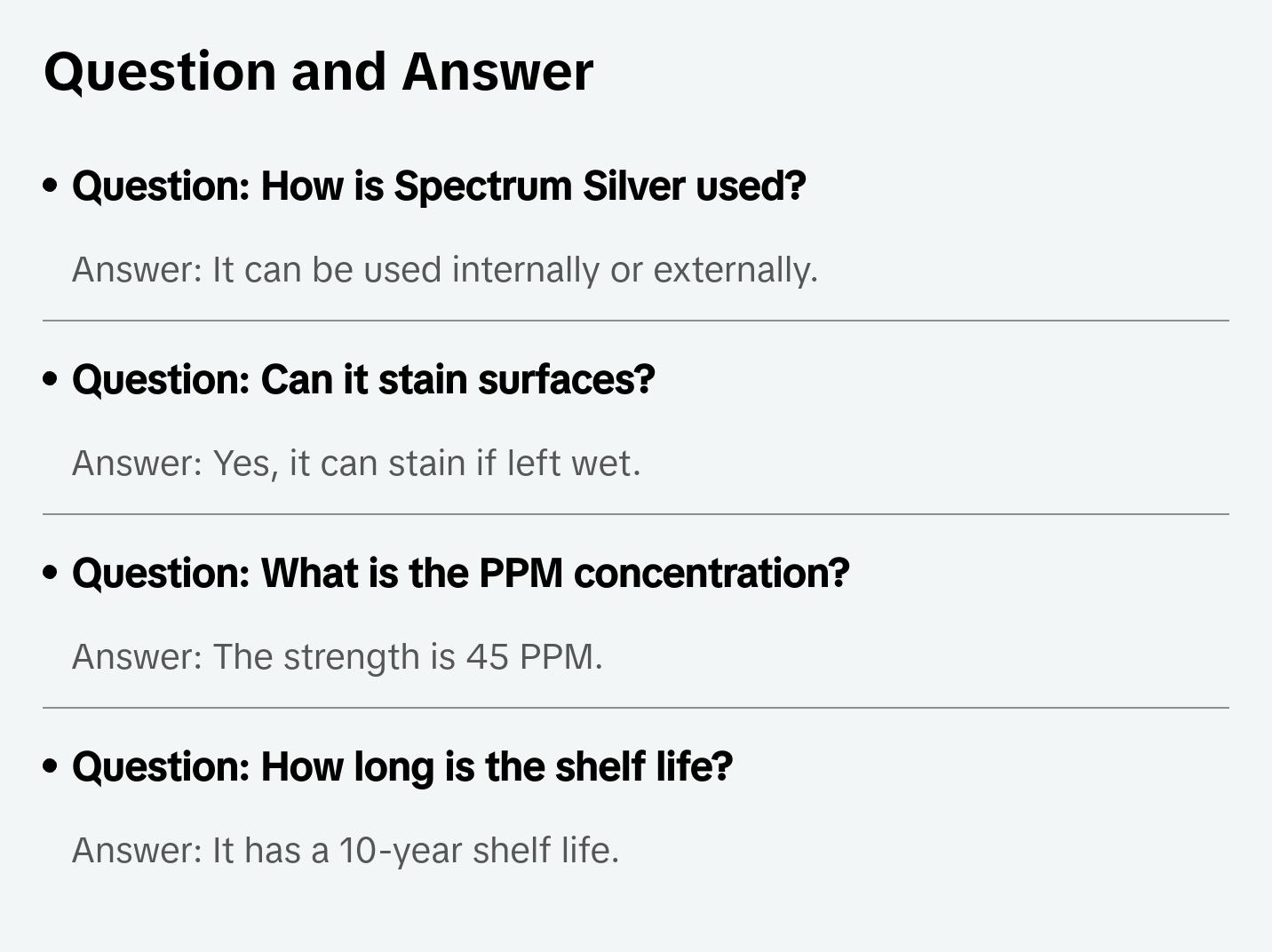 ..SPECTRUM SILVER AG+ Ionic Nano Silver 16 oz ..SPECTRUM SILVER AG+ Ionic Nano Silver 16 oz